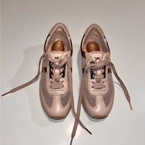 Michael Kors Blush Pink Casual Sneakers with Rose Gold Detail - Size 6